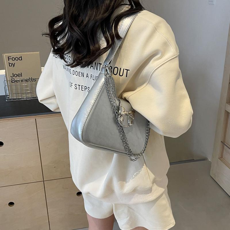 Trendy Fashionable Cute Bow Underarm Bag For Women Spring New Colorful Handbag