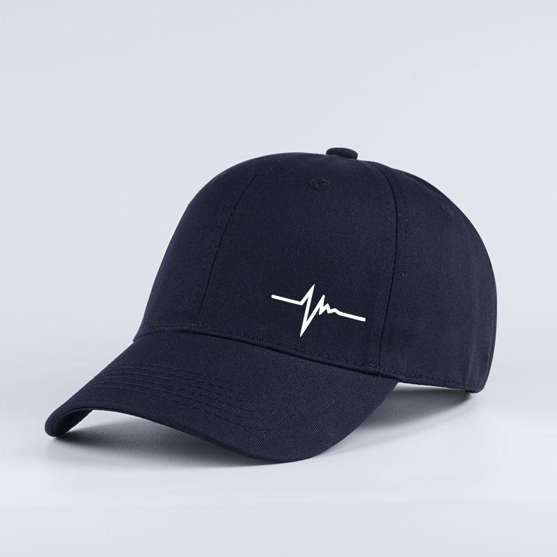 Heartbeat Ecg Lifeline Print Baseball Cap Men Women Cotton Adjustable Dad Hat Minimalist Casual Sport Sun Hat