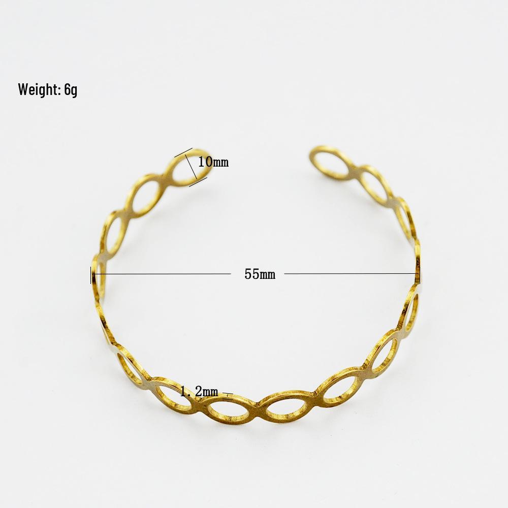 Adjustable Irregular Shape Patchwork Open Cuff Pure Copper Bracelet