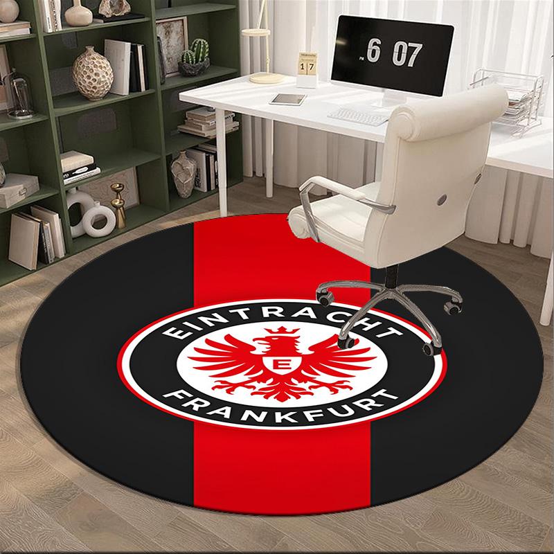 Eintracht Frankfurt Crest Round Rug for Livingroom,Bedroom, Palyroom, Chair Rug, Area rug, Circle Carpet, Fan Christmas gift