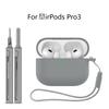 Dustproof Earbuds Cleaning Kit with lanyard Charging Box Shell Protective Case for Airpods Pro 3
