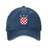 Custom Punk Cotton Coat Of Arms Of Croatia Baseball Cap for Unisex Women Breathable Dad Hat PerforUnisexce