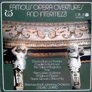 LP Record BRATISLAVA RADIO SYMPHONY ORCHESTRA - Famous Opera Overtures And Intermez 91100607 Opus 1978 Czechoslov Classical Used
