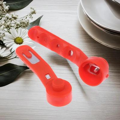 2Pcs Ergonomic Design Red Ball Valve Handle Replacement Iron Long Handle Leak Proof For Gas Pool Faucet Water Garden