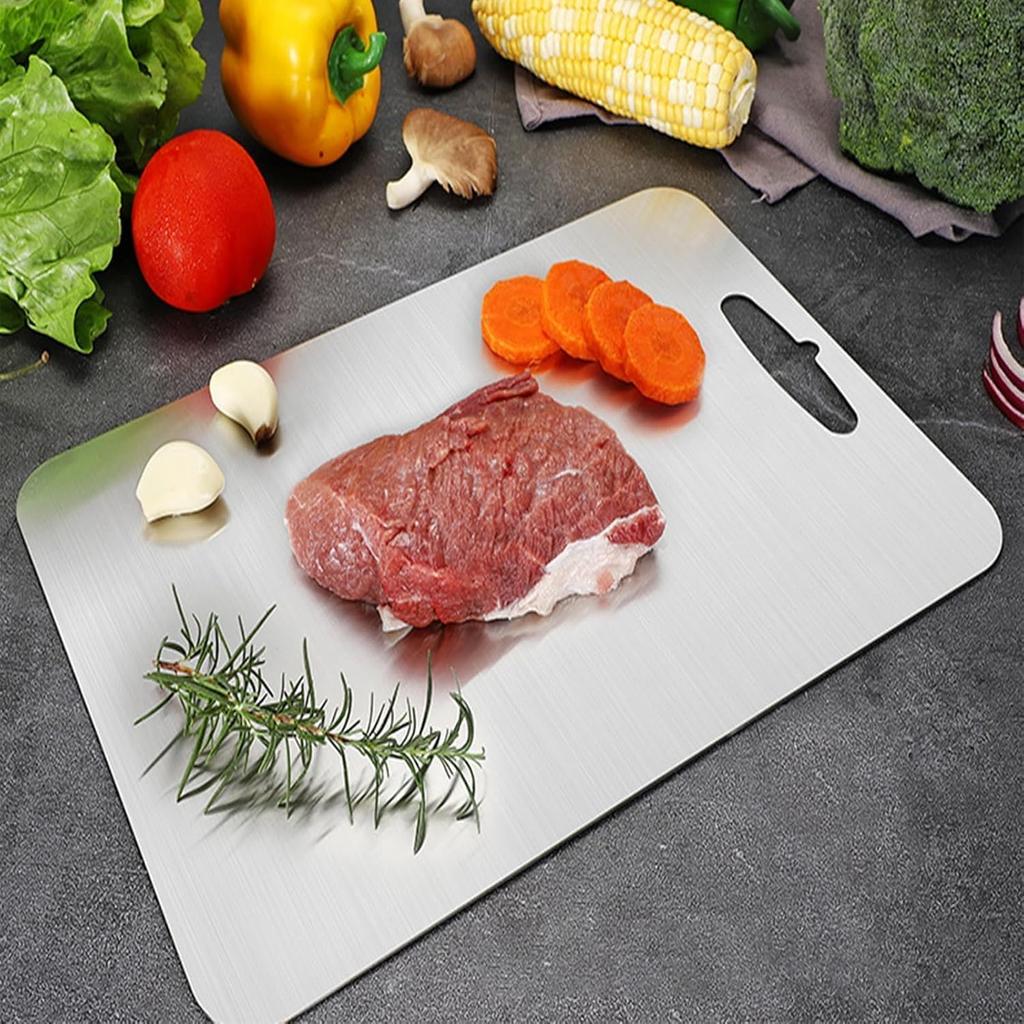 Titanium Cutting Board,100% Pure Titanium Cutting Boards for Kitchen, 2025 New Double Sided Food-Grade Chopping Board for Cutting Meat Vegetable