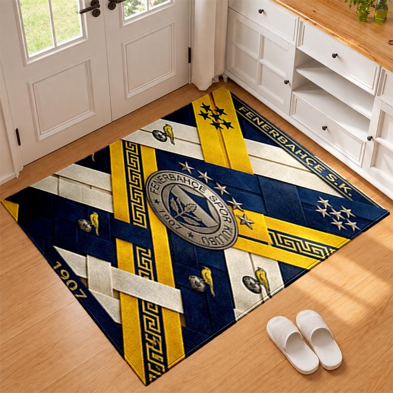 Fenerbahce Carpet Door Mat for Living Room or Bedroom Protective Mat Under Chair Office Decoration Christmas Gift Birthday Present