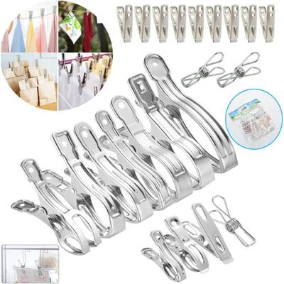 High Quality Large Stainless Steel Strong Clothes Clothespins Quilt Clothespins Large Windproof Clothespins