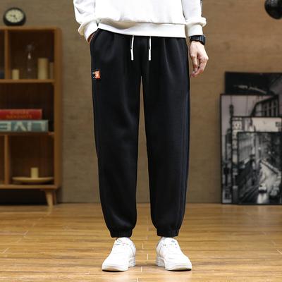 Pantaloni della tuta larghi oversize con coulisse da uomo, primavera e autunno, pantaloni casual leggermente elastici a vita media