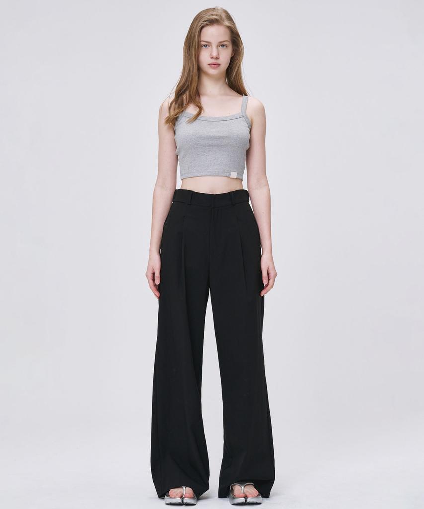 MALOUPE 2158 Nylon Wide Pants (Black)