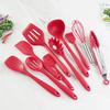 Kitchen Cooking Tools Kitchenware 11pcs/set Soup Spoon, Spatula, Brush, Scraper, Pasta Server, Egg Beater, Silicone Turner