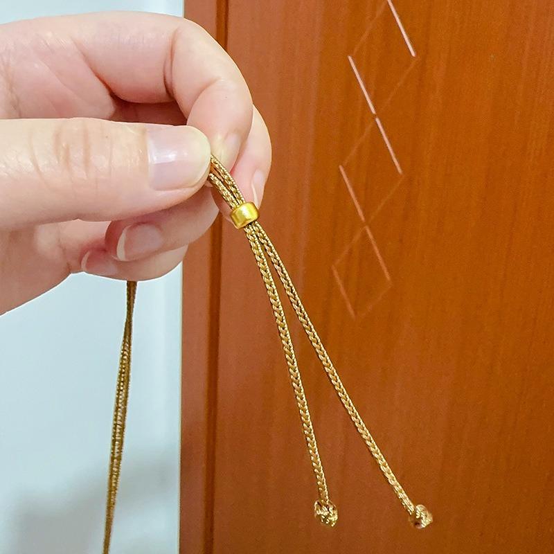 Long Lasting Color Retention, Auspicious Eight Treasure Compass, Auspicious Rope Necklace, Rotatable Pendant, Sweater Chain, Female