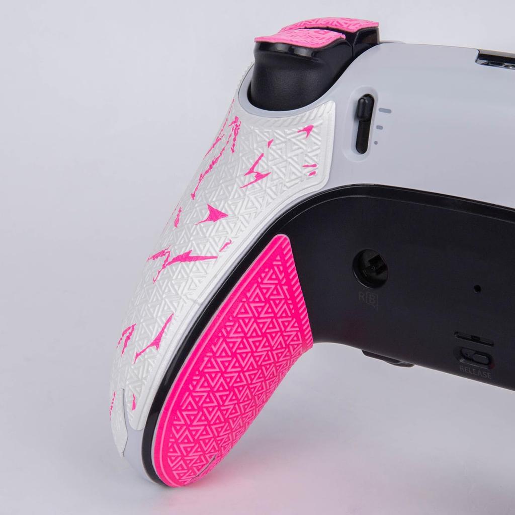 Hasaku PS5 DualSense Edge Controller Grip Elite Colorful Innovative No Grip Sticker Skin Kit for PlayStation 5 DualSense 1 White Tape, Version,