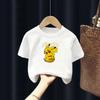 Childrens Pikachu Short Sleeved Tshirt 2026 New Fashionable Summer Cotton Half Sleeve Thin Edition