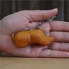 The First Layer Of Cowhide Creative Little Tiger Bag Pendant, Zodiac Cowhide Keychain Bag Hanging Mini Tiger Doll
