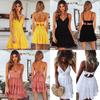 Stylish Women Summer Boho Short Mini Dress For Evening Cocktail And Beach Parties