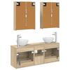 Bathroom Cabinet Set 5 pcs Sonoma Oak 53 x 15.5 x 70 cm