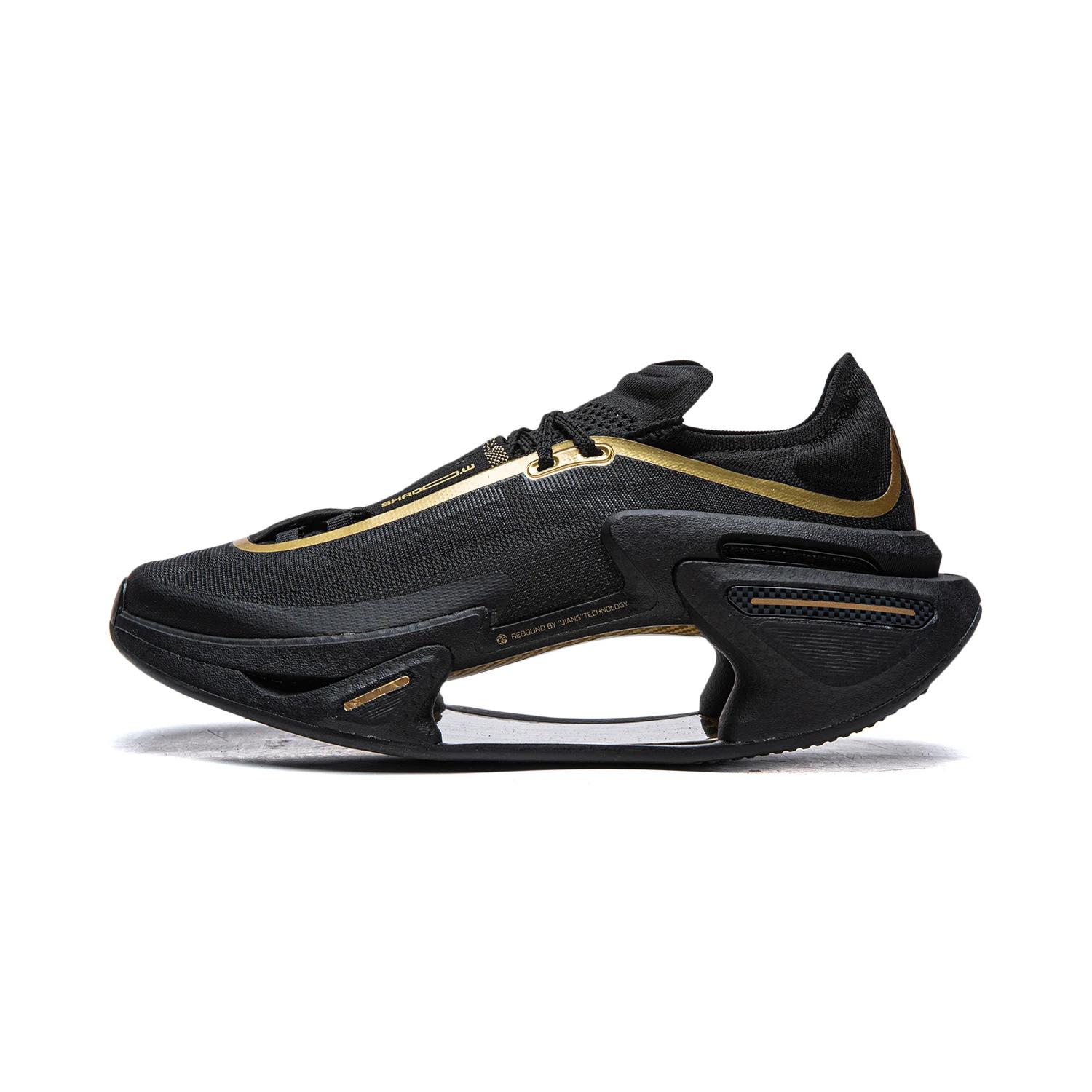 

Li Ning Shadow 3.0 Амортизуючі Відскок Низькі Бігові Кросівки Унісекс Чорно-Золоті ARRV001-33 44