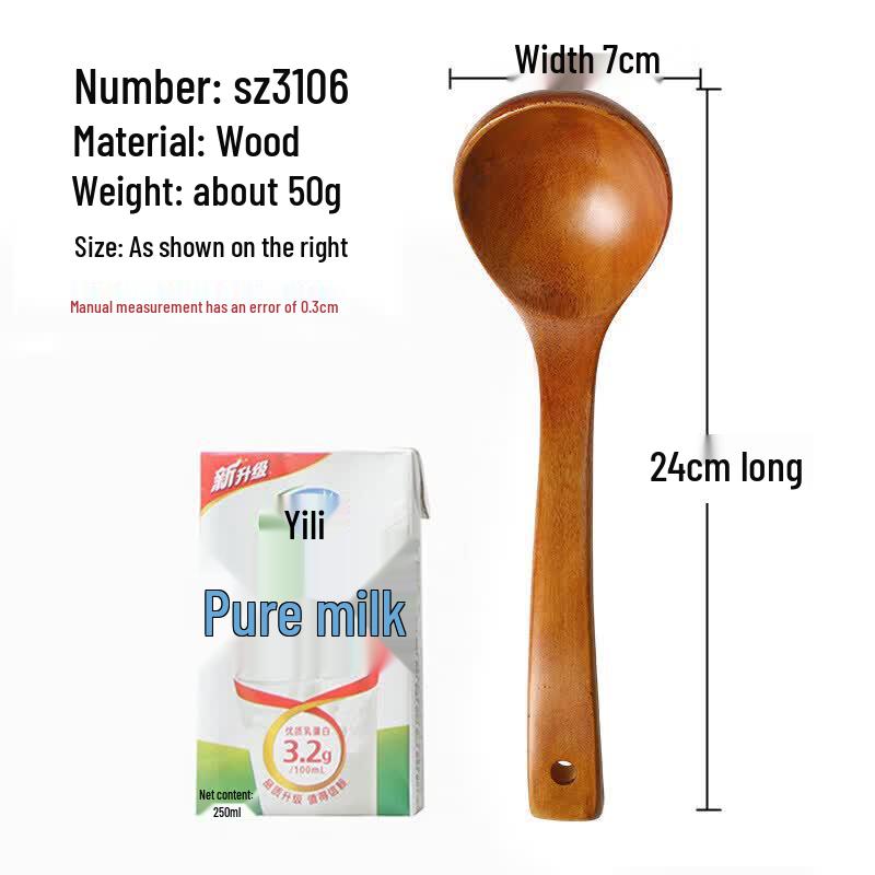 Qiwei Japanese Style Long-Handle Wooden Soup Ladle