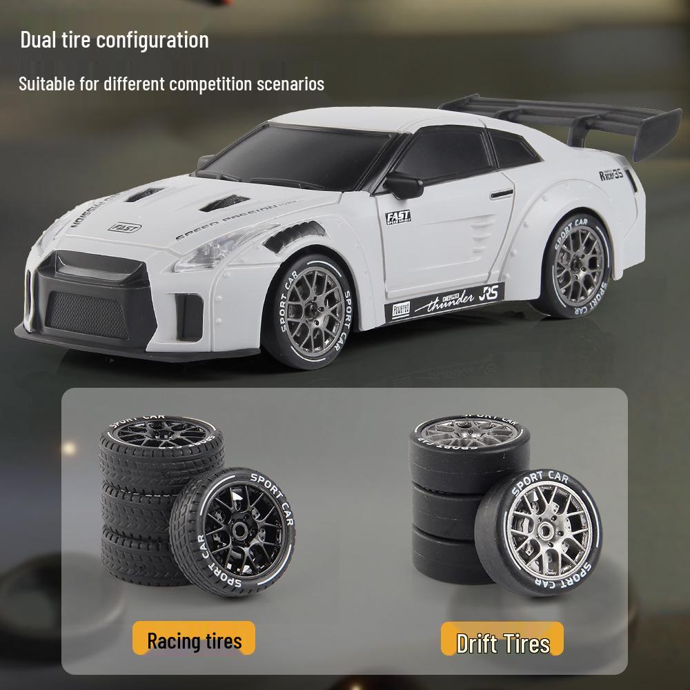 Half-Scale High-Speed Rechargeable RC Drift Car: 4WD, Electric Lights, Realistic Model Toy for Kids