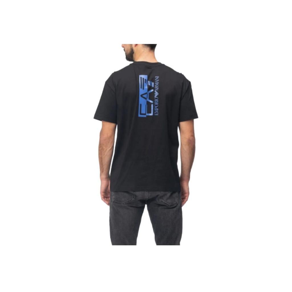 Emporio Armani EA7 Round Neck Letter Print Pullover Short Sleeve T-Shirt Men Tops Black 6RPT01PJNVZ1200