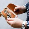VINCENT CRAFTED Made in Japan Tochigi Leather Paisley Carabiner Key Case & Coin Case PAOLO Keychain for Women and Men <V1 PAOLO Navy>