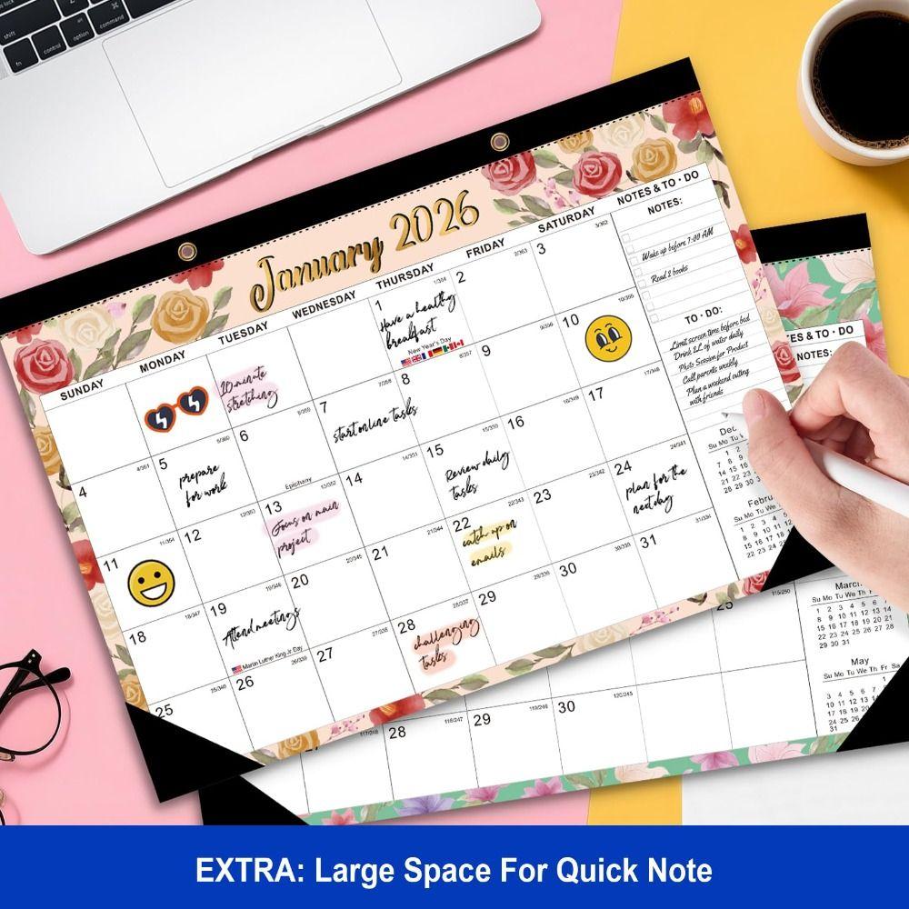 Daily Planning Monthly Calendar Large Format Time Agenda Planner Hangable Calendar  Home Decoration