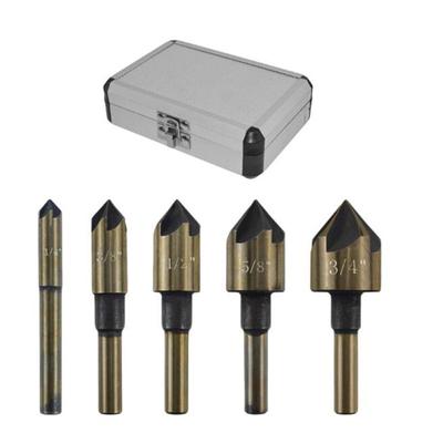 HSS 82 Degree 5 Flute Countersink Drill Bit Chamfer Taper Hole Cutter Countersunk Deburring Bit Chamfering Woodworking Tool