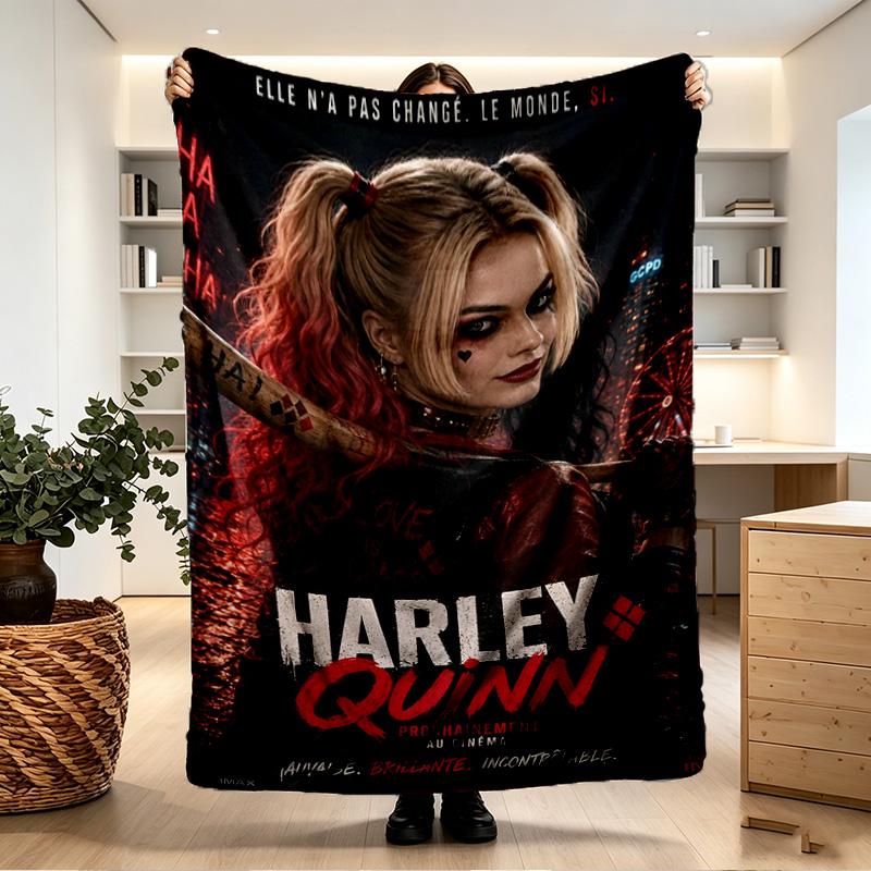 Superhero Print Blanket - Soft & Comfortable, for Bedroom, Travel, Sofa, Home Decoration - Birthday Christmas Gift for Friend