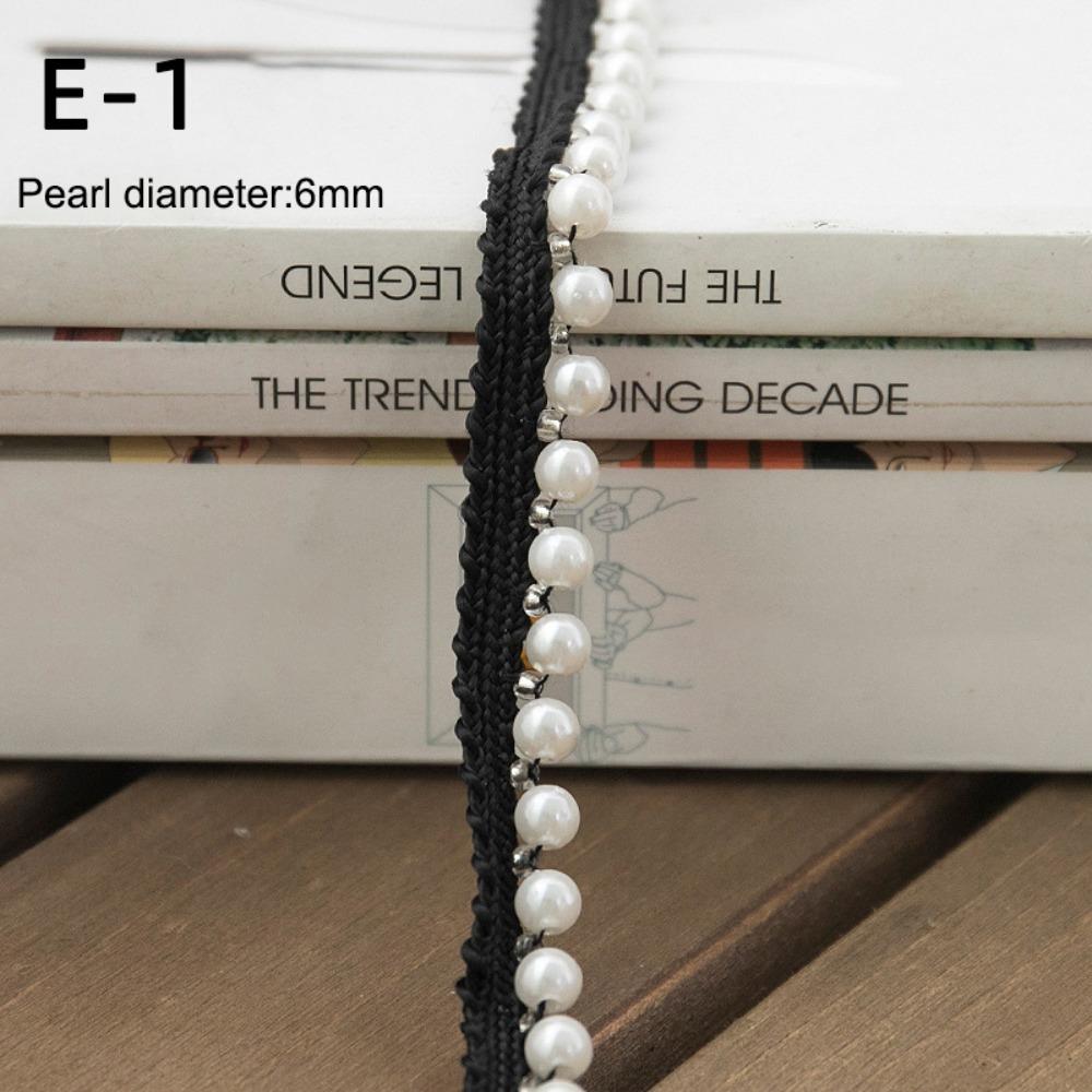 Beads Decoration Ribbon Edge Gold White Edge Trim Applique Trim Fabric Trim  Craft Projects
