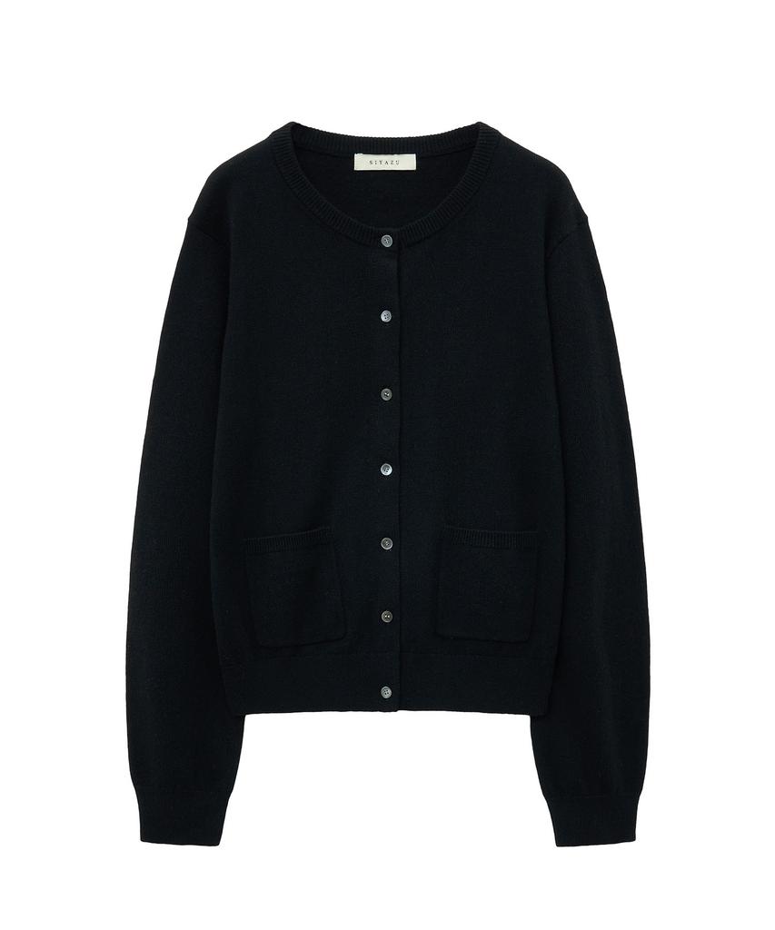 Siyajyu Sikn2150 Wool Blend Core Knit Cardigan_Black