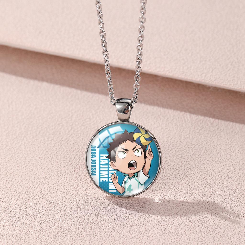 Quality Premium Hinata Shoyo Anime Necklace With Gemstone Style For Trendy Fashion Lovers