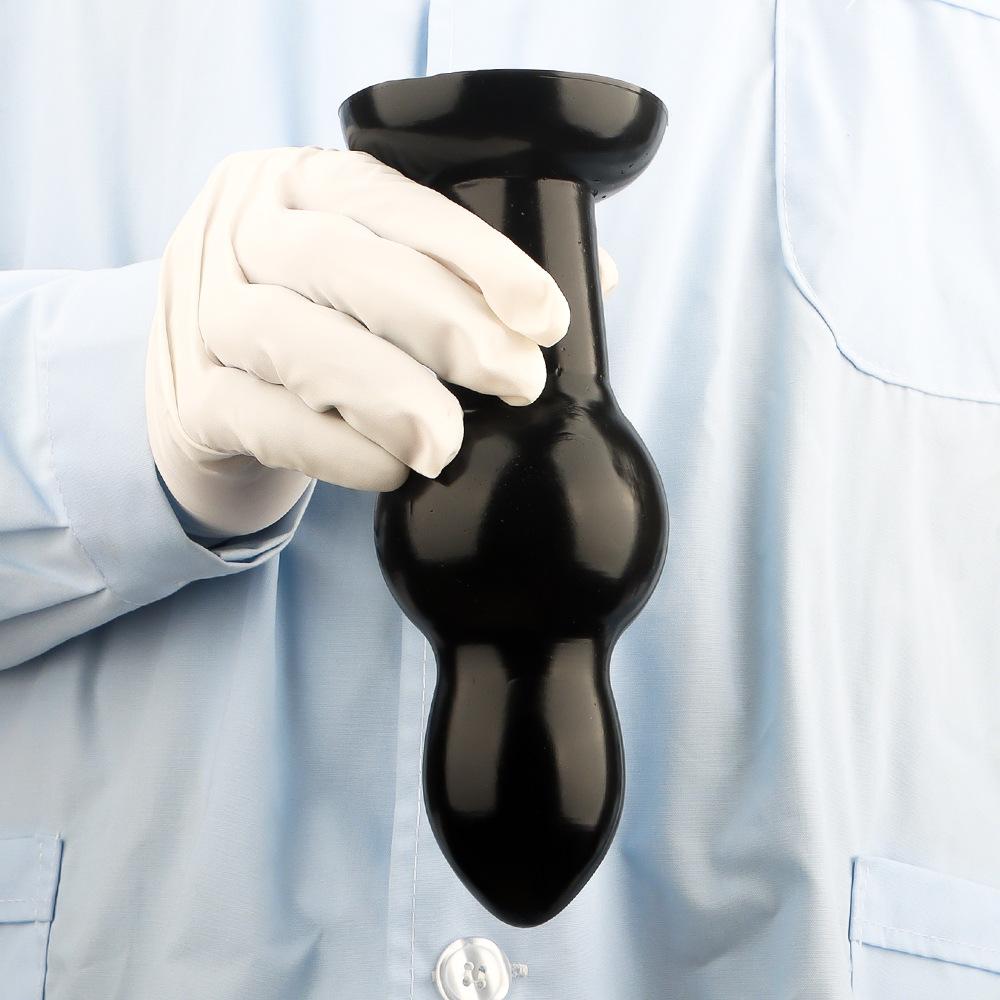 Großer Analplug Sexspielzeug Analdildos Schwarzer Penis PVC Realistischer Schwanz Fisting Sklave Pegging