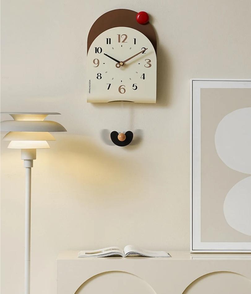 2025 New Arrival Modern Minimalist Wall Clock - Swingable Home Clock for Living Room