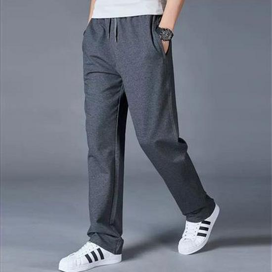 Men's Elastic Waist Straight Leg Plus Size Sports Pants