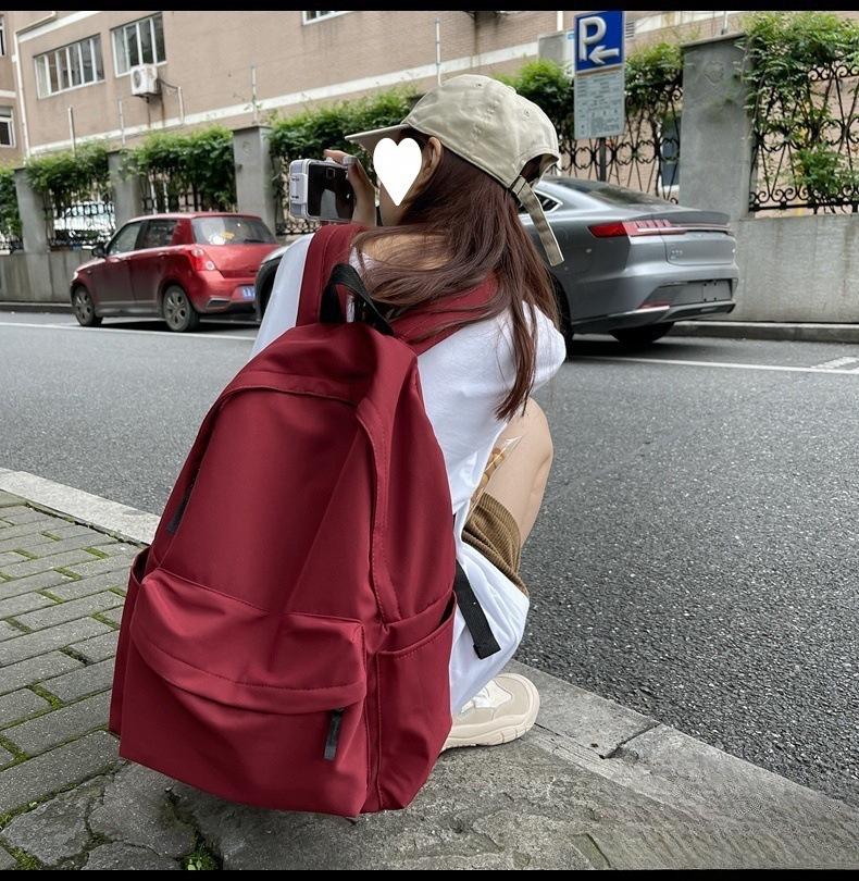 Women's Japanese Style Canvas College Backpack - Casual & Spacious
