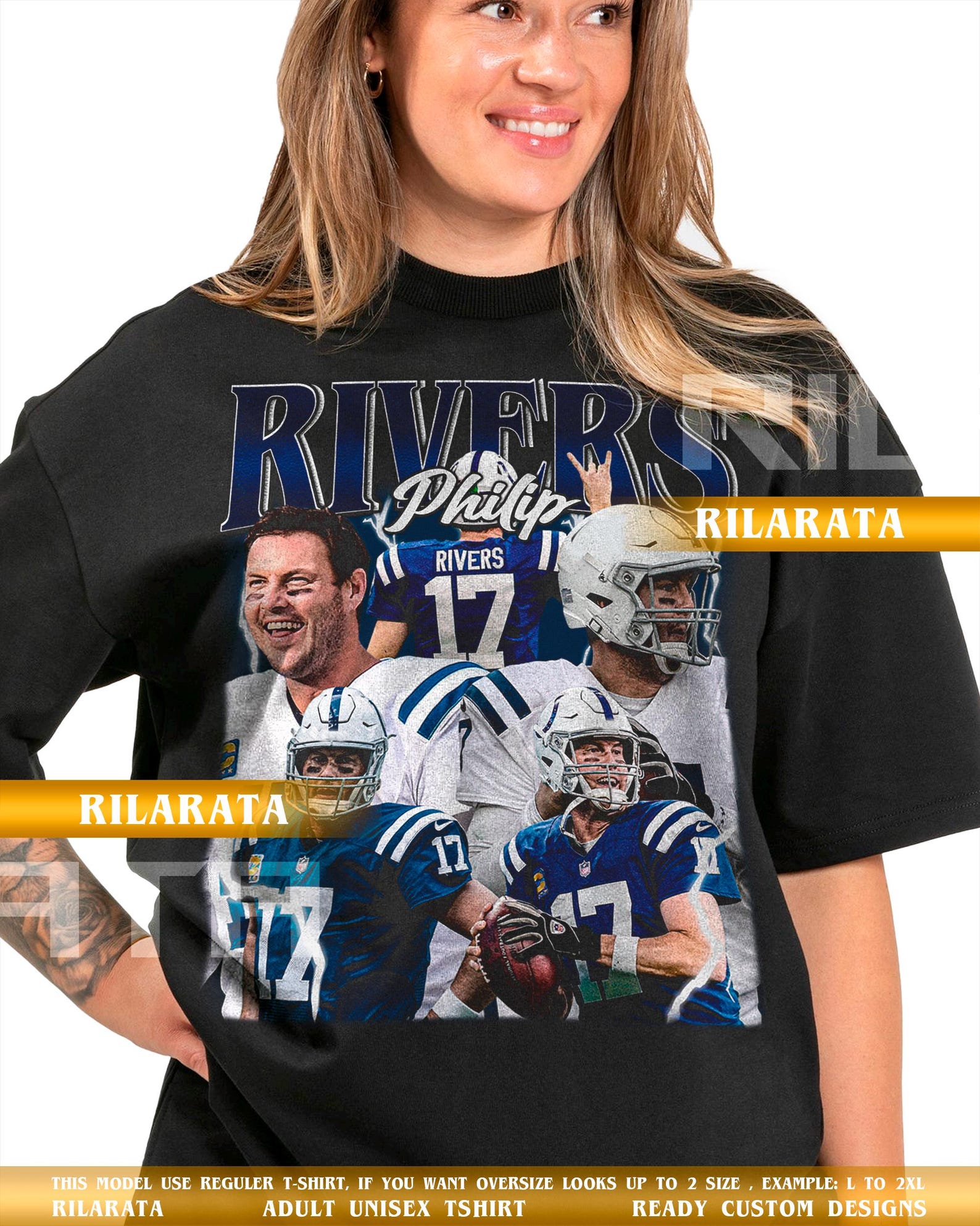 Philip Rivers Vintage T-Shirt Gift for Women and Man Shirt Unisex Tee Sport SweaT-Shirt M