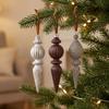 Antique Style Vintage Finial Christmas Ornaments Conical Shape Xmas Balls Hanging Pendants  Wreath