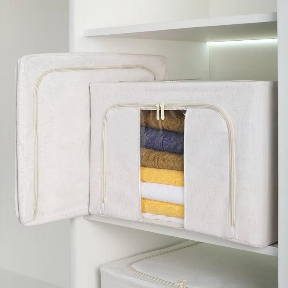 Large Capacity Closet Clothing Organizer Stackable Toy Storage Bins Fabric Storage Box  Wardrobe