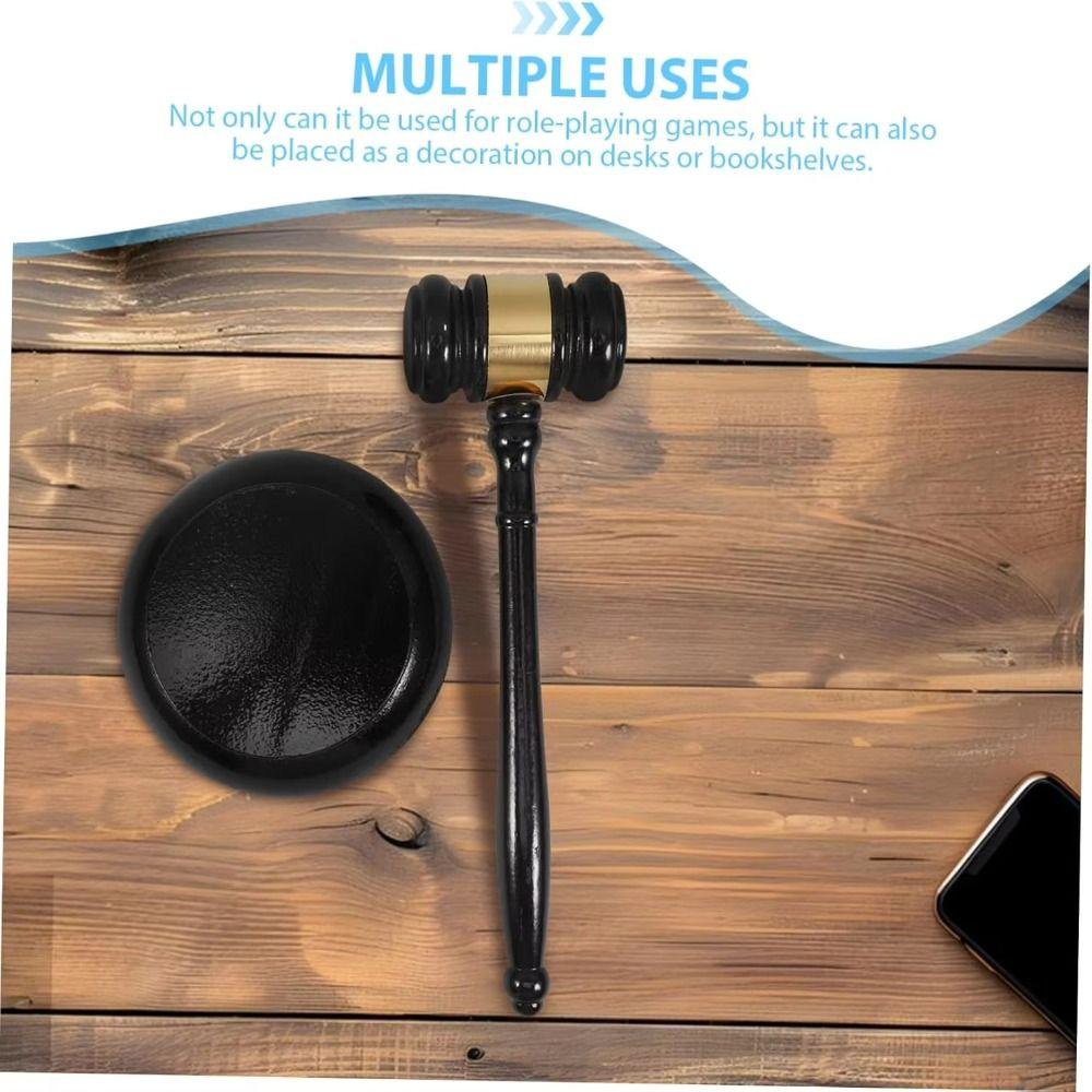 Long Handle Wood Adjudgement Gavel High Quality Sound Hand Tools Birthday Gift