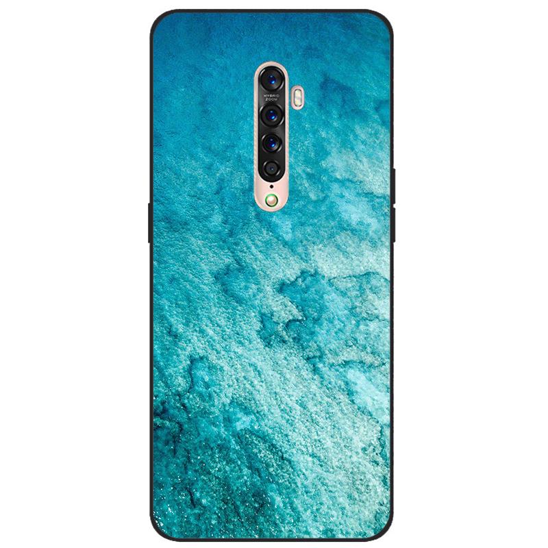 Für OPPO Reno 2 Hülle Weiches TPU-Silikon Cartoon Rückseite Handyhüllen TPU Schwarzer Stoßfänger für Hülle PCKM70, PCKT00, PCKM00, CPH1907