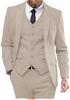 Men's Slim Fit Herringbone Three-Piece Suit for Business, Banquets, and Weddings
