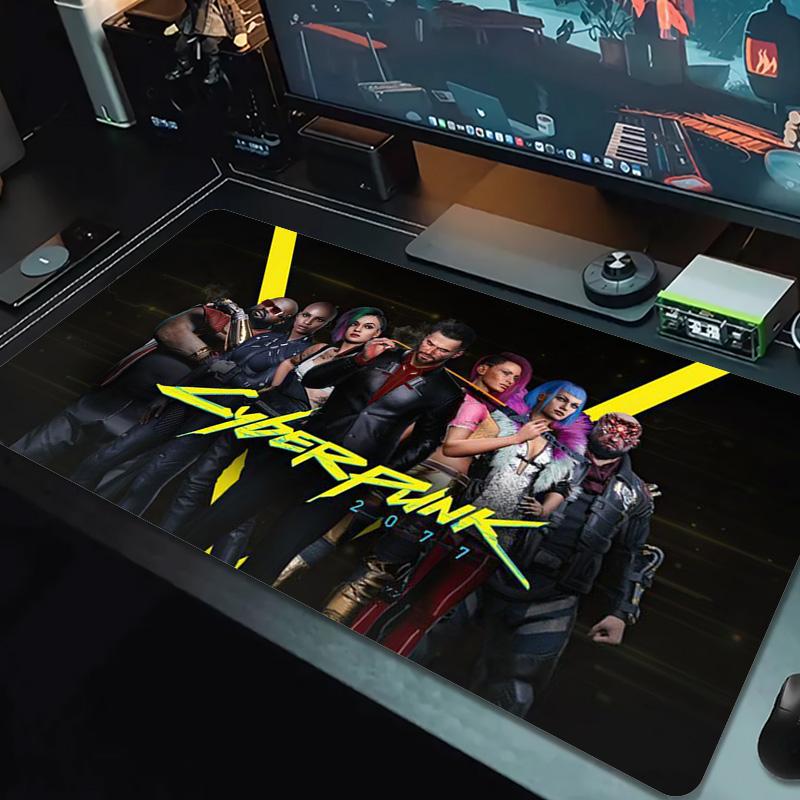 Cyberpunk 2077 Color Mouse Pad Large Gaming Table Cushion Non-slip Laptop Tablet Big Mousepad XXL Mat Mini PC Playmat With Lock edge