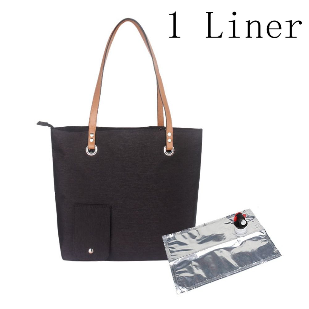 

Скрытое изолированное отделение Холщовая сумка для вина Диспенсер для напитков Пляжная сумка-тоут Сумка-клатч Пляж 1 Liner