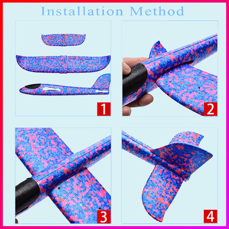 48Cm Children Big Foam Aircraft Toy Epp Hand Throw Flight Glider Toy Diy Aircraft Model Resistant Breakout Party Gamegift Toys