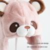 Kids' Warm Plush Hat with 3D Ears - Thick, Windproof, Ear-Protective Pullover for Autumn and Winter