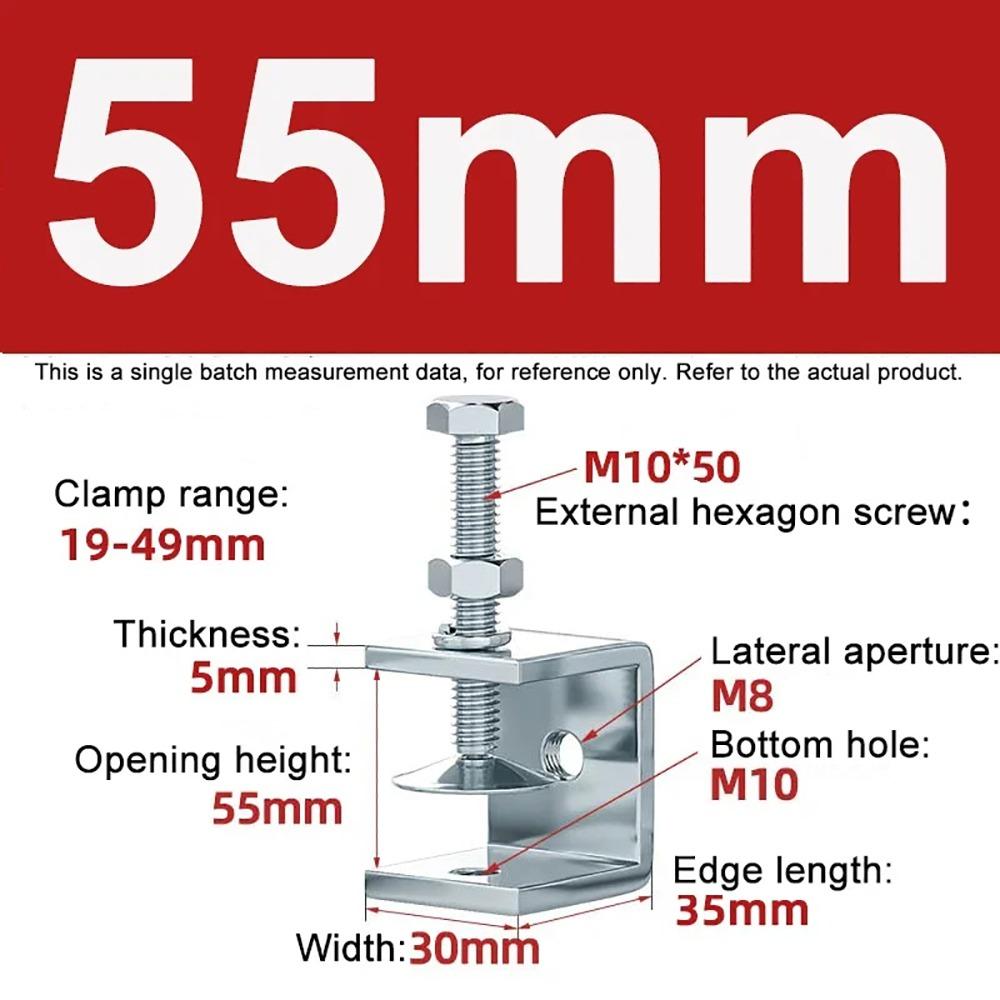 1Pcs Multiple Head Shapes U Clamp Galvanized Carbon Steel Clamping Device Durable C-Type Clip