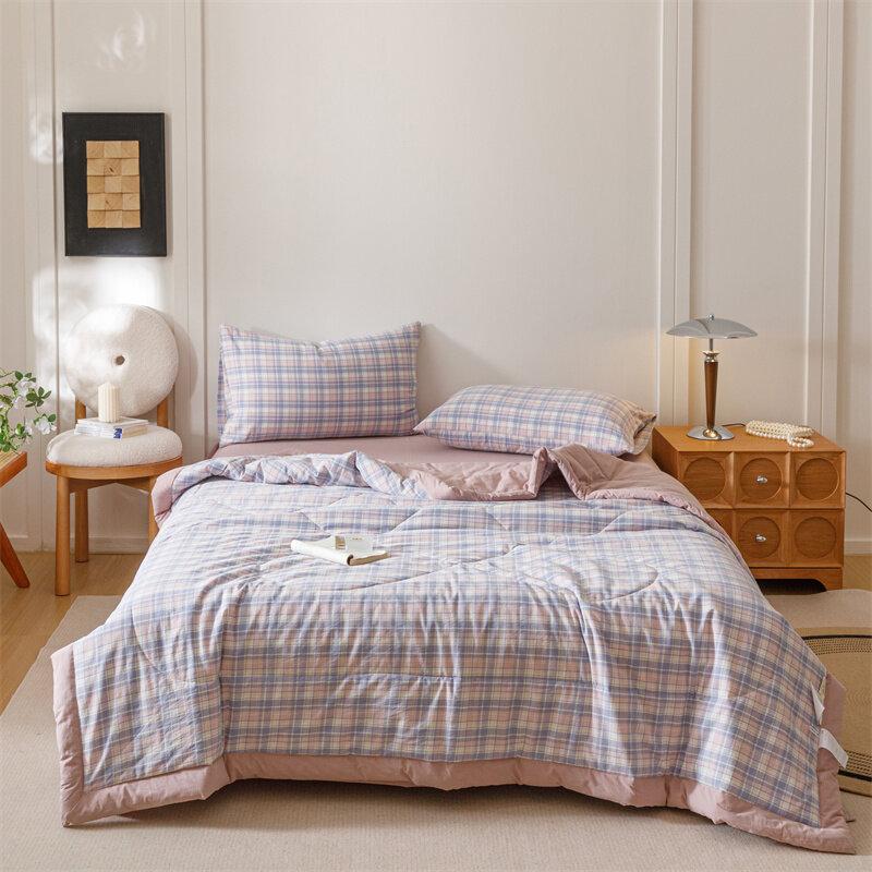 1Pc Summer Quilt Thin Quilt  For Bedroom Bedding Student Dormitory Single Bed Double Bed Breathable Comfortable Not Stuffy