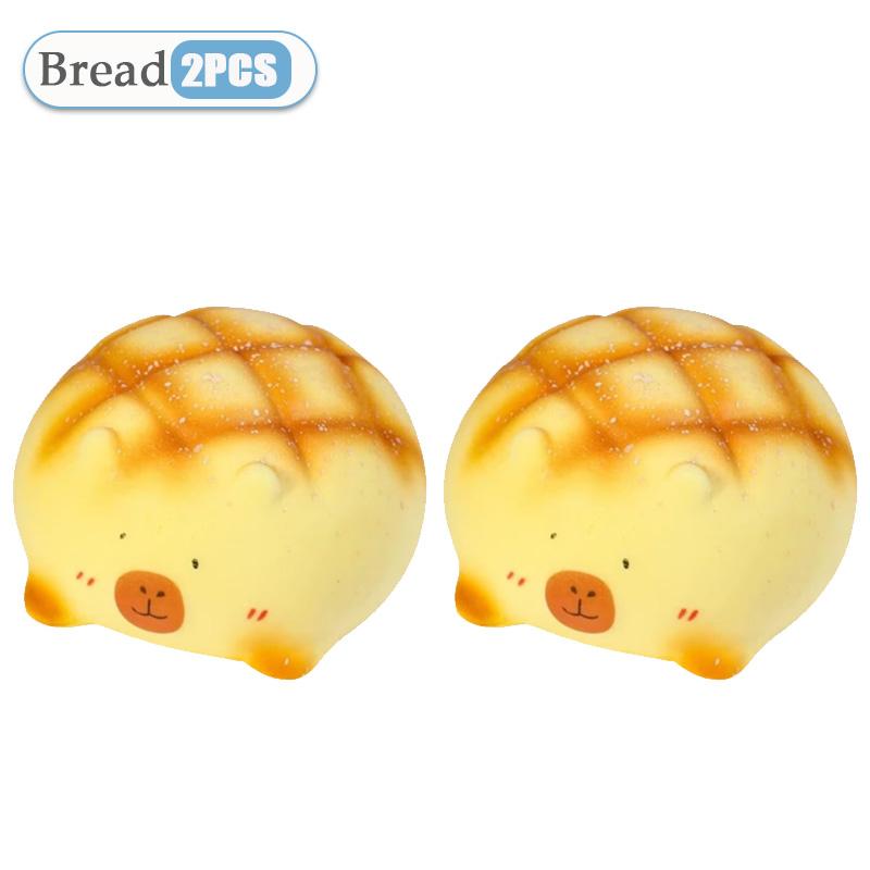 1-20PCS Birthday Gift Cartoon Bread Bear Slow Rebound Doll Creative Squeeze Decompression Toy Table Ornament Squishy Slow Rising