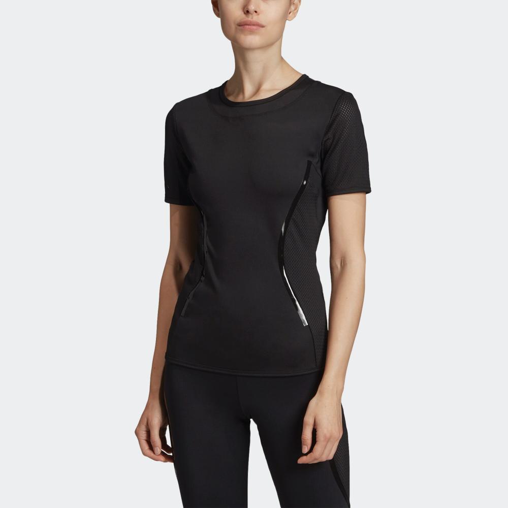 Adidas Stella McCartney P Ess Tee Fashion Casual Sports Training Short Sleeve T-Shirt Women Tops Black EA2215