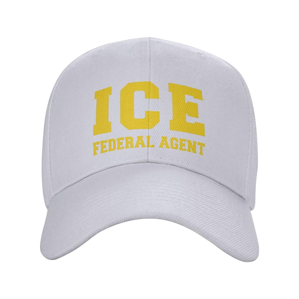 ICE Federal Agent Immigratio Sun Baseball Cap Spring Unisex Men Print Trucker Hat Hot Sale y2k Retro Outdoor Gym Baseball Caps